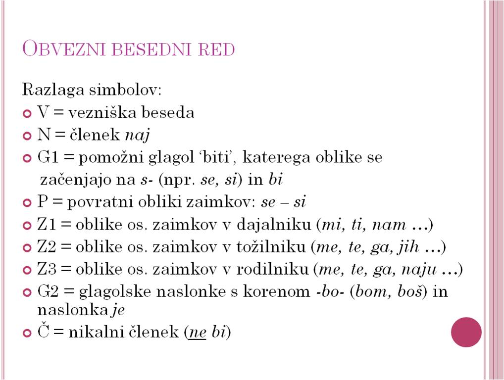 Obvezni besedni red3