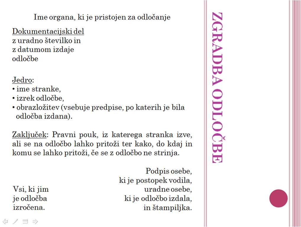 Zgradba odlocbe